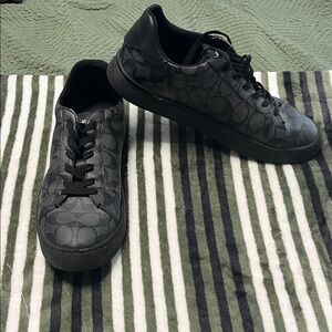 Coach Black Signature Low-Top Sneakers